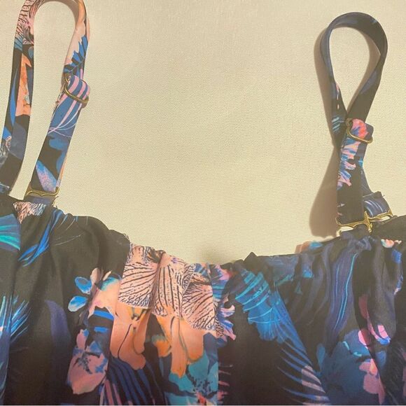 🛍️Island Escape Plus Size Floral🌹Print Bali Bloom Tankini Top  Swimsuit ,24W💥 - Picture 8 of 12